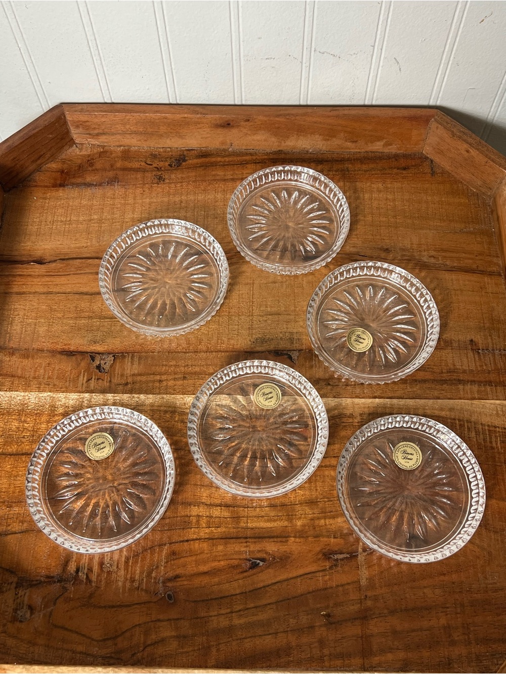 Princess House Lead Crystal Coasters 876 set of 6